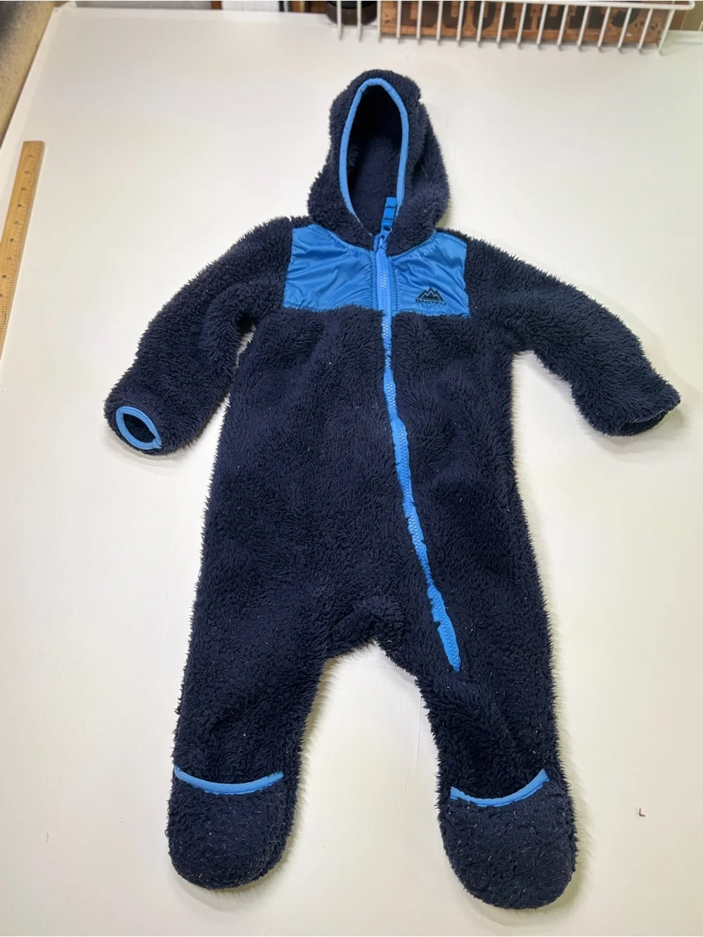 SNOZU Baby Fleece Bunting Snowsuit Hooded 9-12 Months Navy Blue